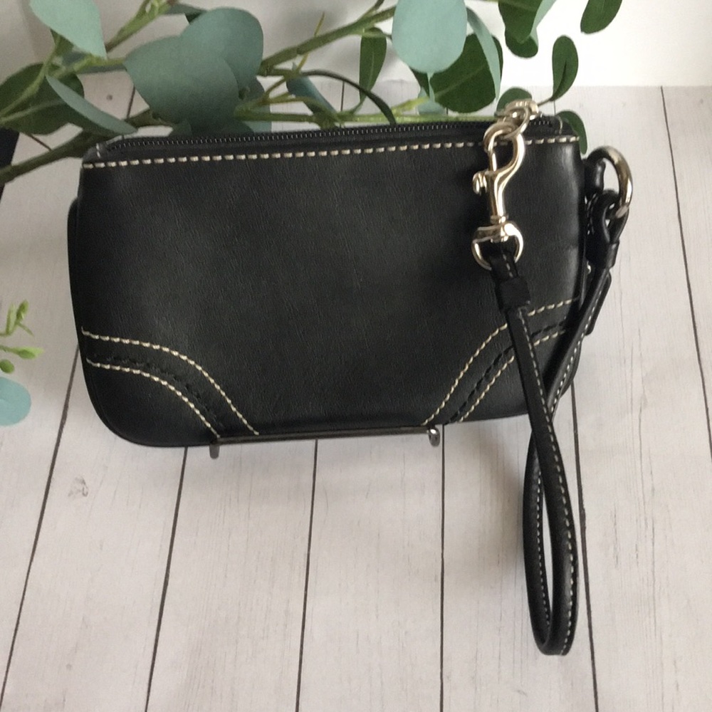 Vintage Coach Black Leather Wristlet (RARE) - Picture 2 of 14